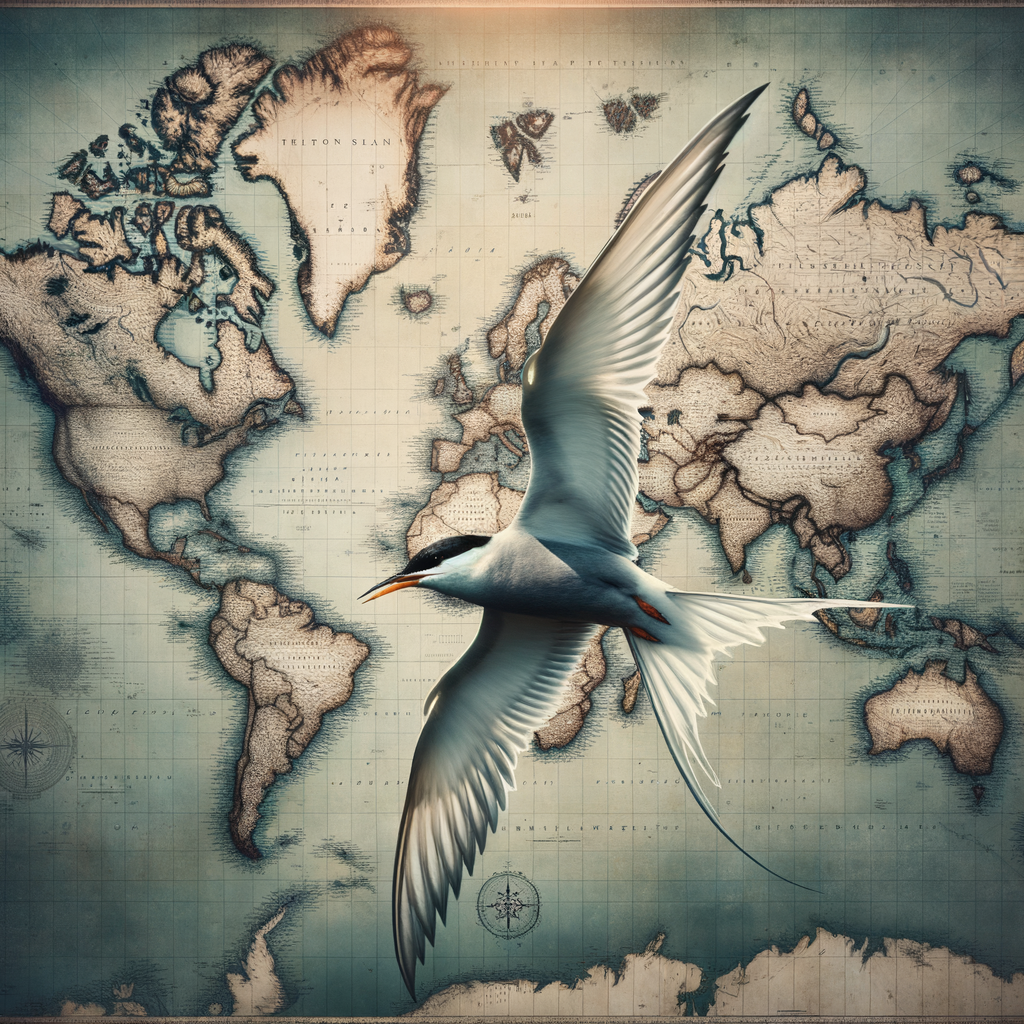 Arctic Tern in flight showcasing its cross-continental journey, migration pattern, distinctive characteristics, and habitat as featured in the Beyond Borders documentary.
