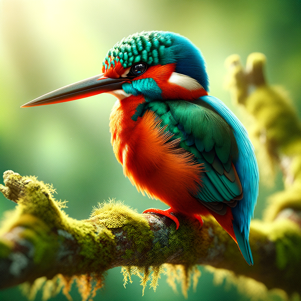 Exotic Kingfisher bird species perched elegantly in its natural habitat, showcasing the allure and beauty of its vibrant plumage, highlighting key Kingfisher bird characteristics for bird photography and facts.