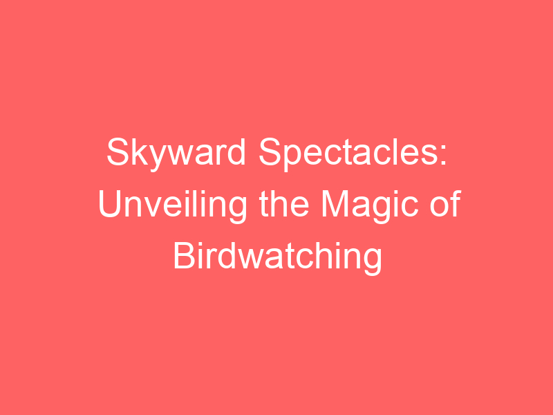 Skyward Spectacles: Unveiling the Magic of Birdwatching